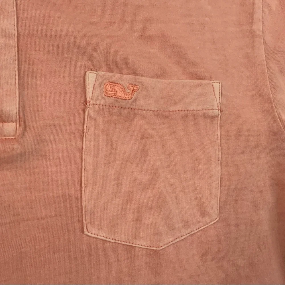 Vineyard Vines Performance Polo Shirt Boy’s L Pink Polo 100% Cotton Pocket New